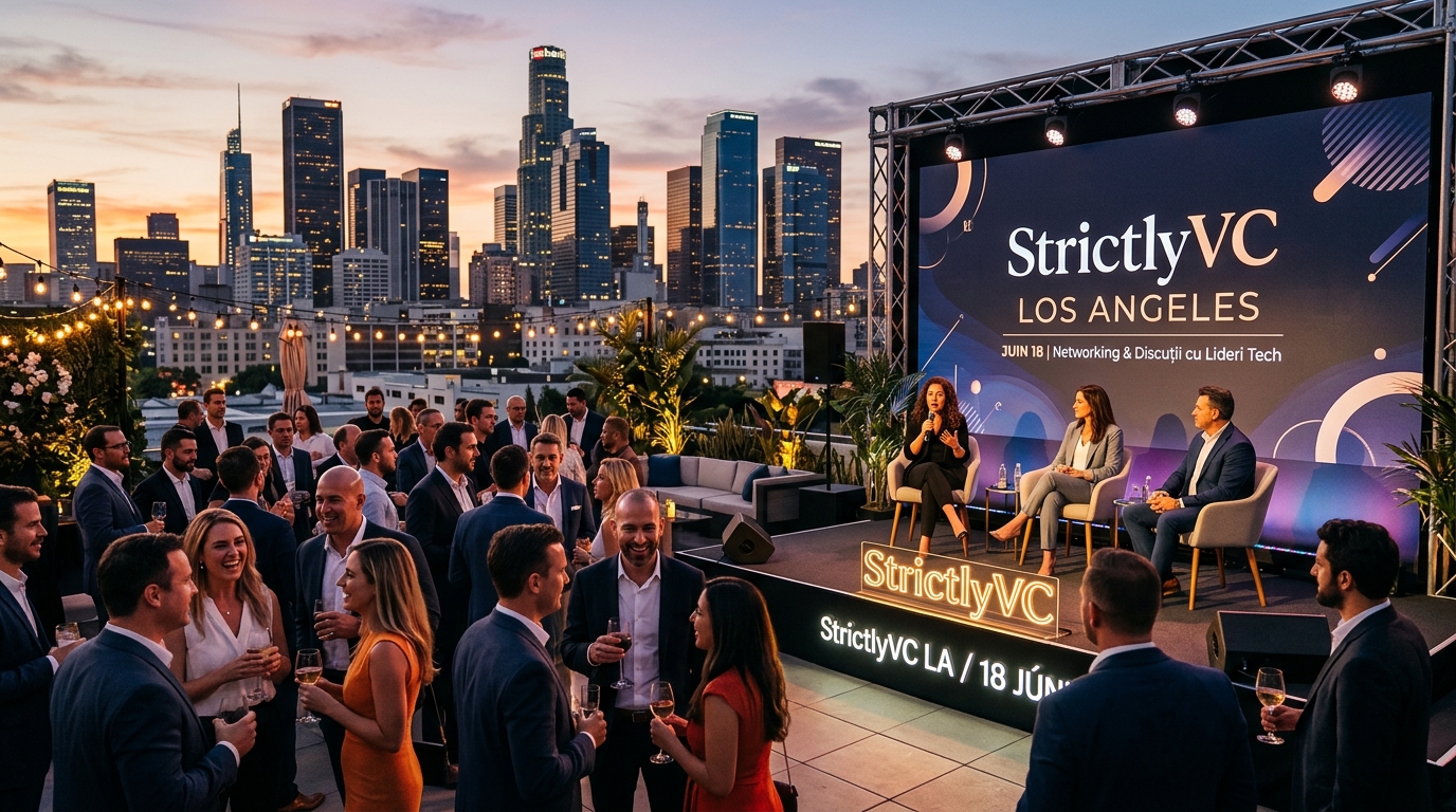 Tech leaders networking at