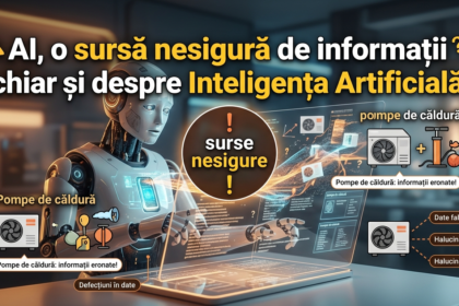 pompe de căldură illustration for AI, o sursă nesigură de informații chiar și despre Inteligența Artificială.