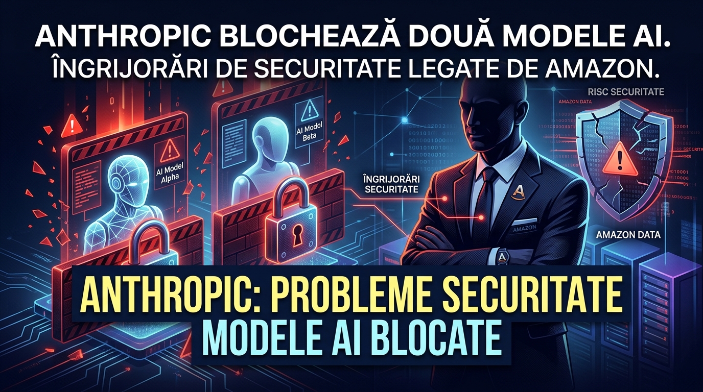 Anthropic probleme securitate illustration for Anthropic blochează două modele AI după îngrijorări de securitate legate de CE