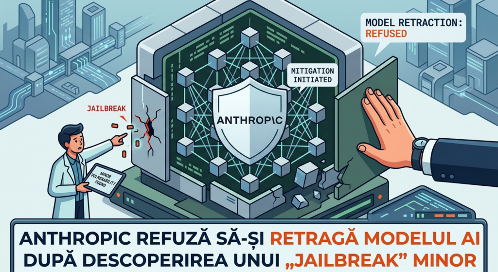 jailbreak AI illustration for Anthropic refuză să-și retragă modelul AI după descoperirea unui „jailbreak” minor.