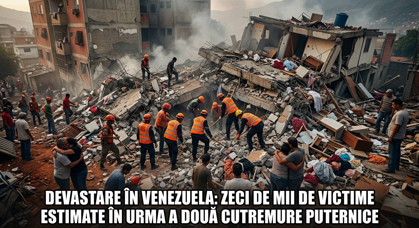 cutremur Venezuela illustration for Două cutremure puternice în Venezuela: Bilanț catastrofal, se estimează zeci de mii de vi