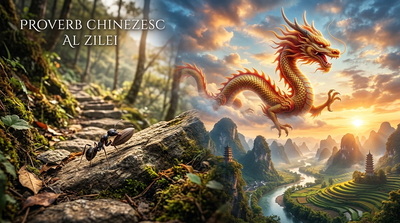 proverb chinezesc al zilei illustration for „Înainte de a deveni dragon, trebuie să suferi ca o furnică”: Semnificația acestu