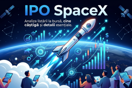 Illustration of IPO SpaceX: Analiza listării la bursă, cine câștigă și detalii esențiale.