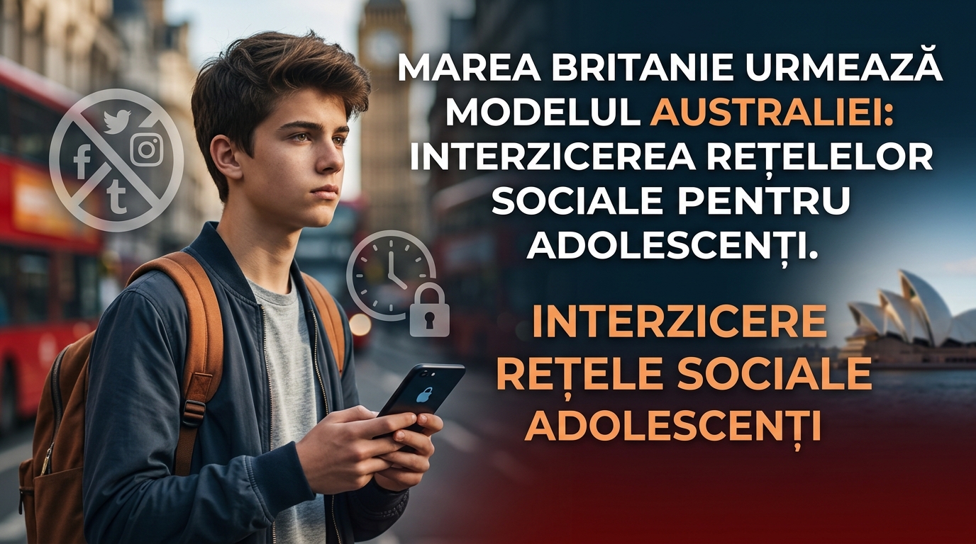 interzicere rețele sociale adolescenți illustration for Marea Britanie urmează modelul Australiei: interzicerea rețelelor soc