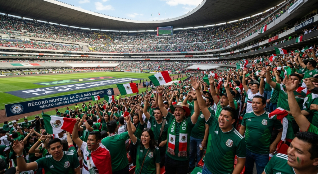 cea mai mare ola illustration for Mexico City: Record mondial pentru cea mai mare „ola” înaintea Cupei Mondiale