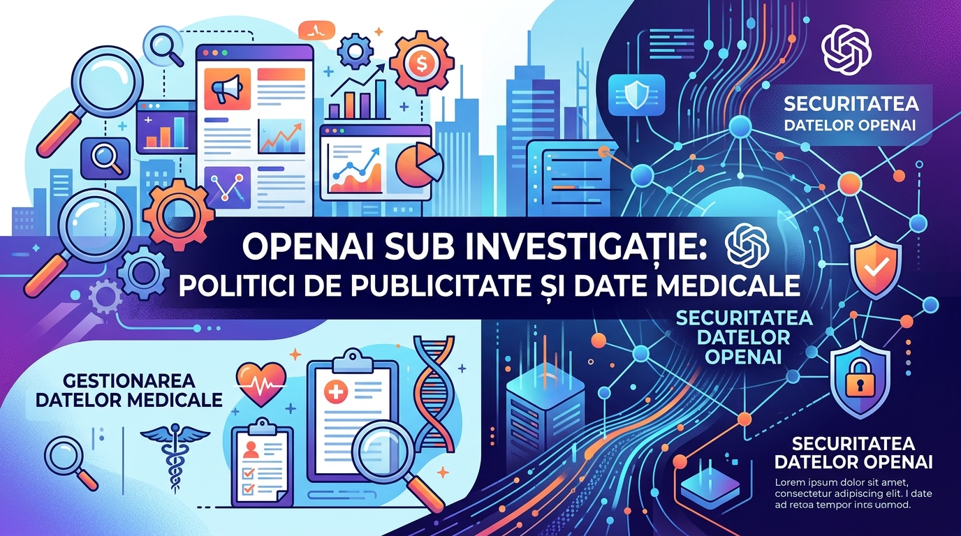 securitatea datelor OpenAI illustration for OpenAI, investigat pentru politicile de publicitate și gestionarea datelor medica