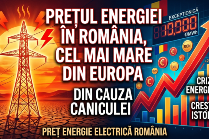 preț energie electrică România illustration for Prețul energiei în România, cel mai mare din Europa din cauza caniculei