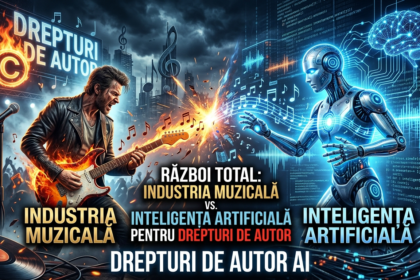 drepturi de autor AI illustration for Război Total: Industria Muzicală vs. Inteligența Artificială pentru drepturi de aut