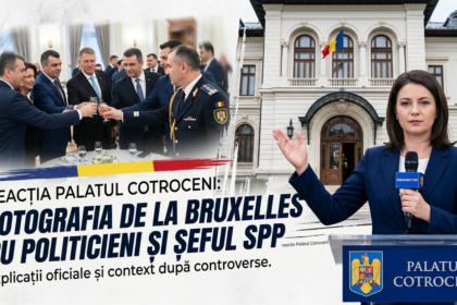 reacție Palatul Cotroceni illustration for Reacția Palatului Cotroceni la fotografia de la Bruxelles cu politicieni și șeful