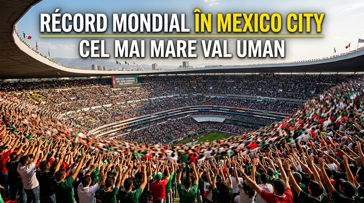 largest human wave illustration for Record mondial în Mexico City pentru cel mai mare val uman