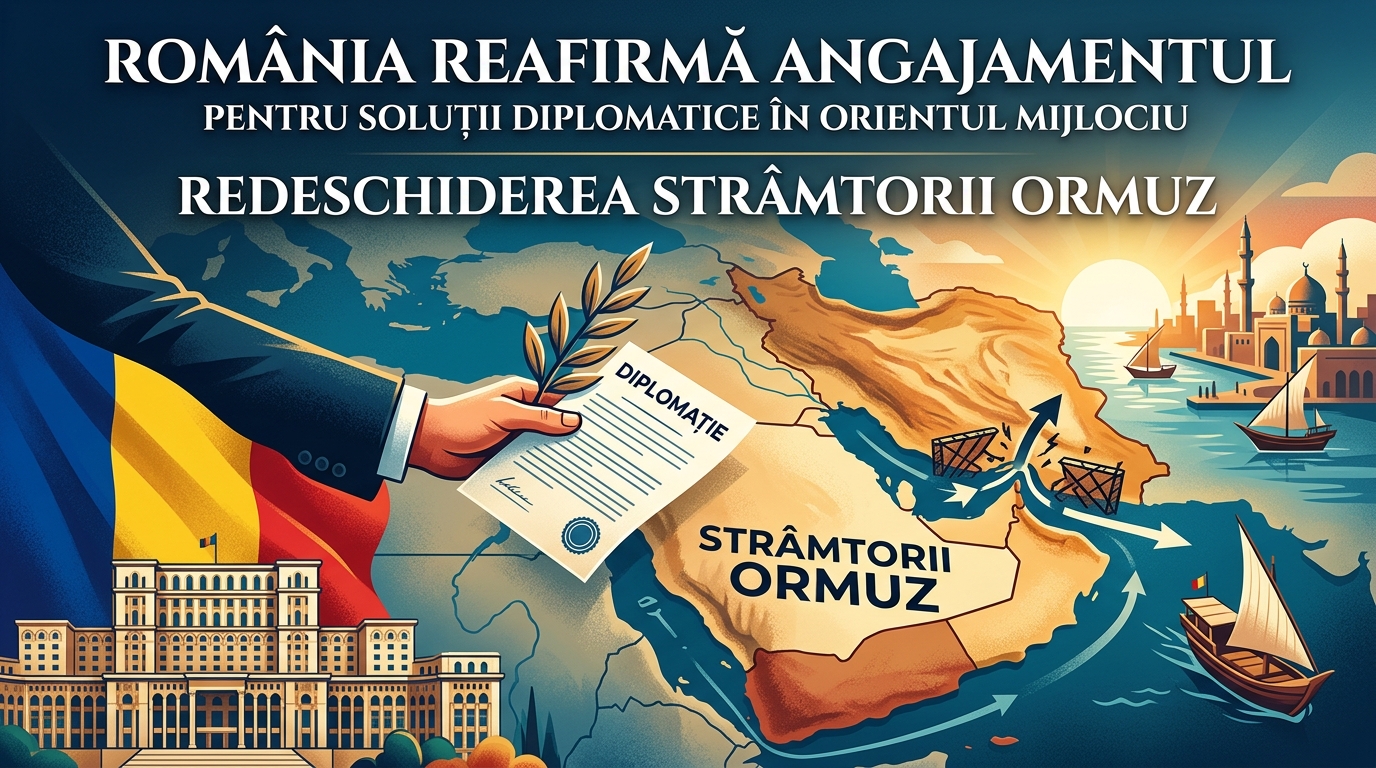 redeschiderea Strâmtorii Ormuz illustration for România reafirmă angajamentul pentru soluții diplomatice în Orientul Mijlociu