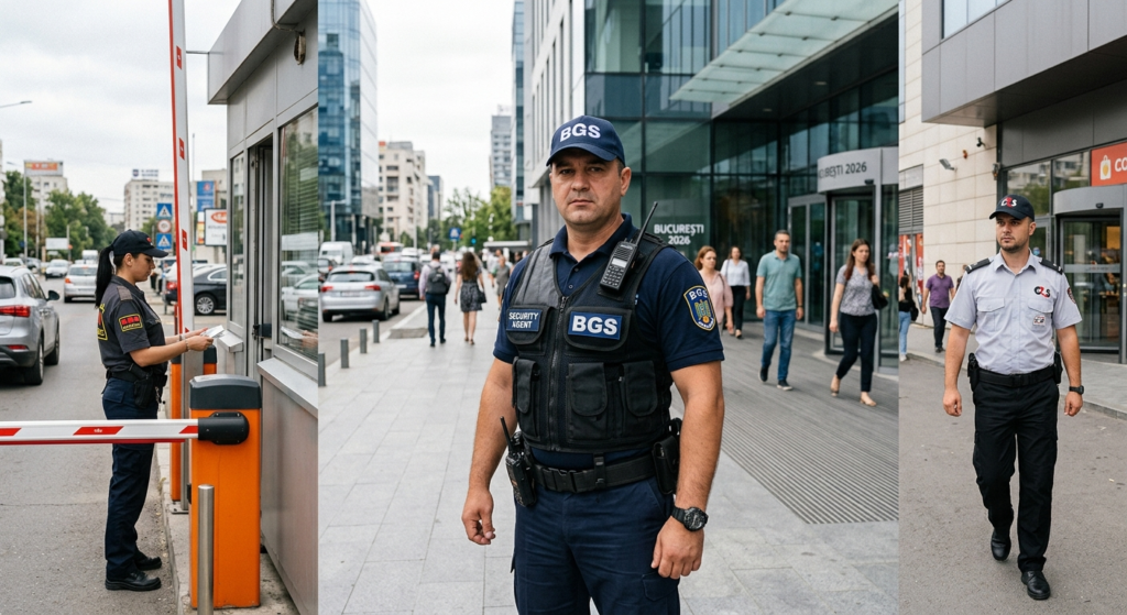 salariu agent de paza illustration for Salarii agenți de pază 2026: Cât câștigă la BGS, Securitas, RPG și G4S.