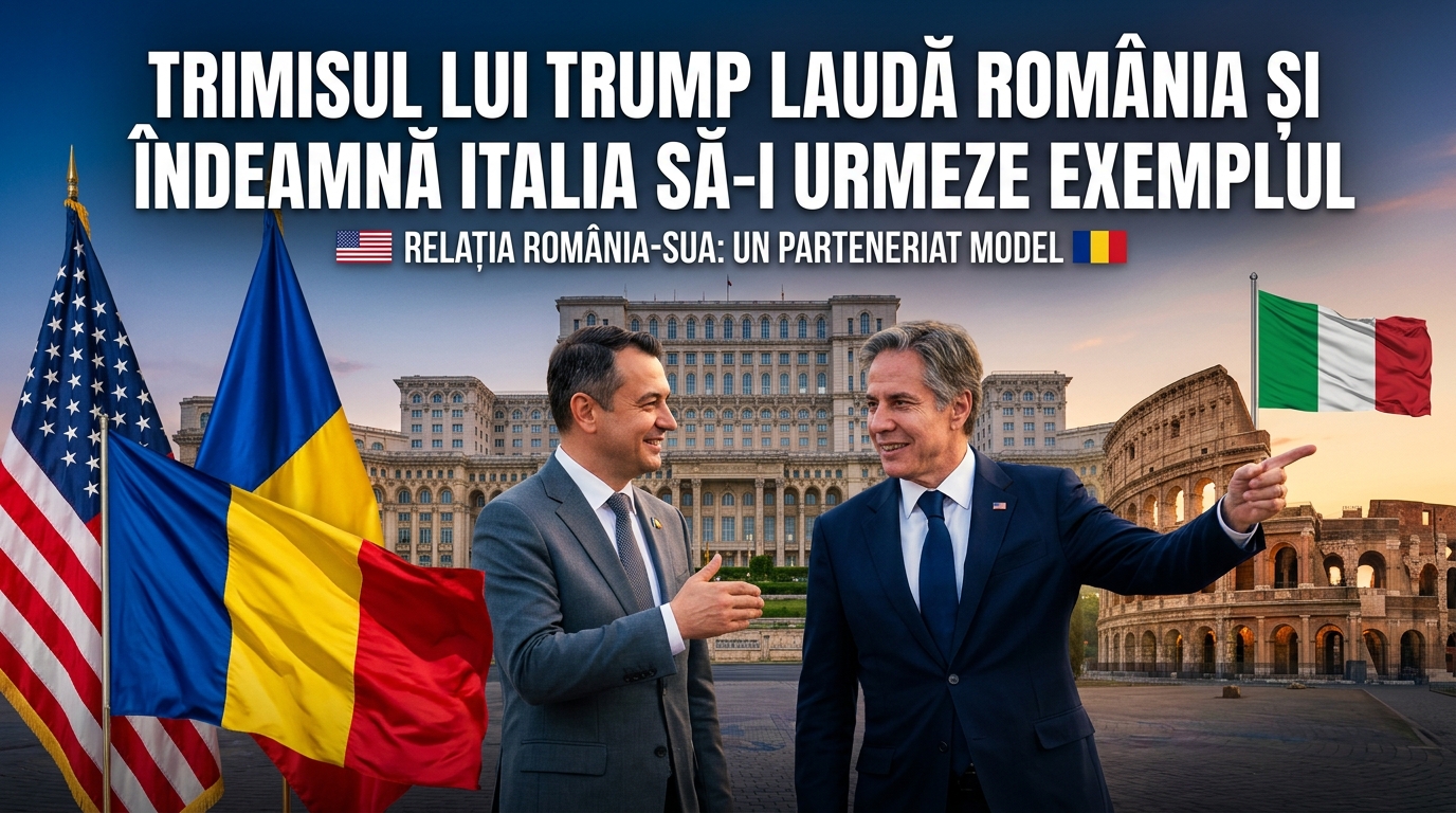 relația România-SUA illustration for Trimisul lui Trump laudă România și îndeamnă Italia să-i urmeze exemplul