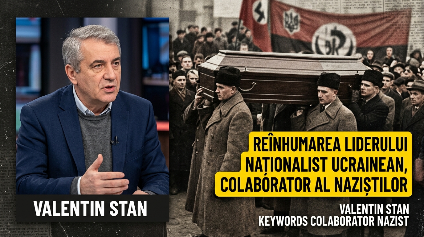 Valentin Stan colaborator nazist illustration for Valentin Stan, despre reînhumarea liderului naționalist ucrainean, colabora