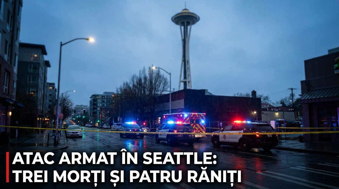 atac armat Seattle illustration for Atac armat în Seattle, SUA: Trei morți și patru răniți.