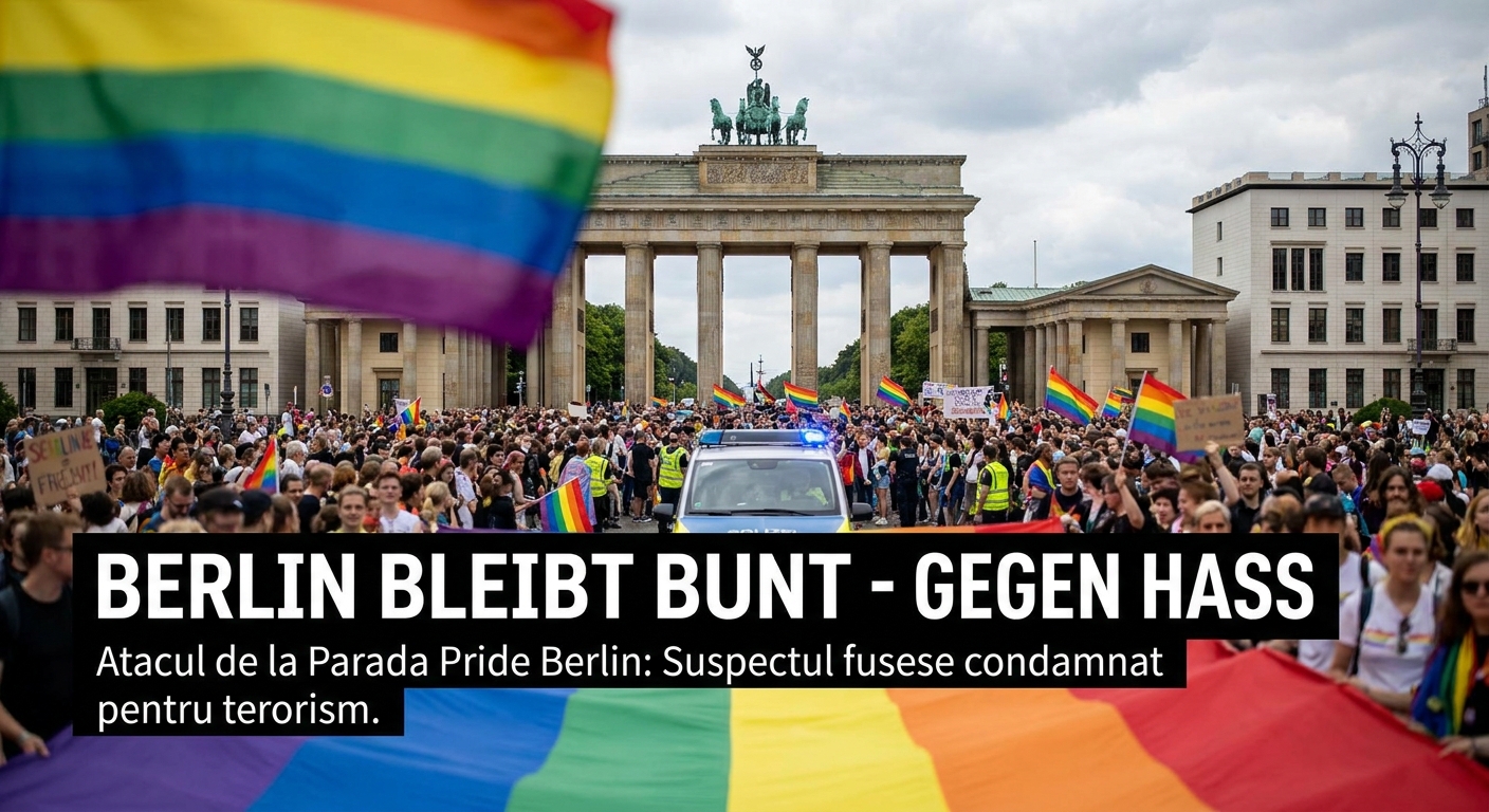 atac parada Pride Berlin illustration for Atacul de la Parada Pride Berlin: Suspectul fusese condamnat pentru terorism.