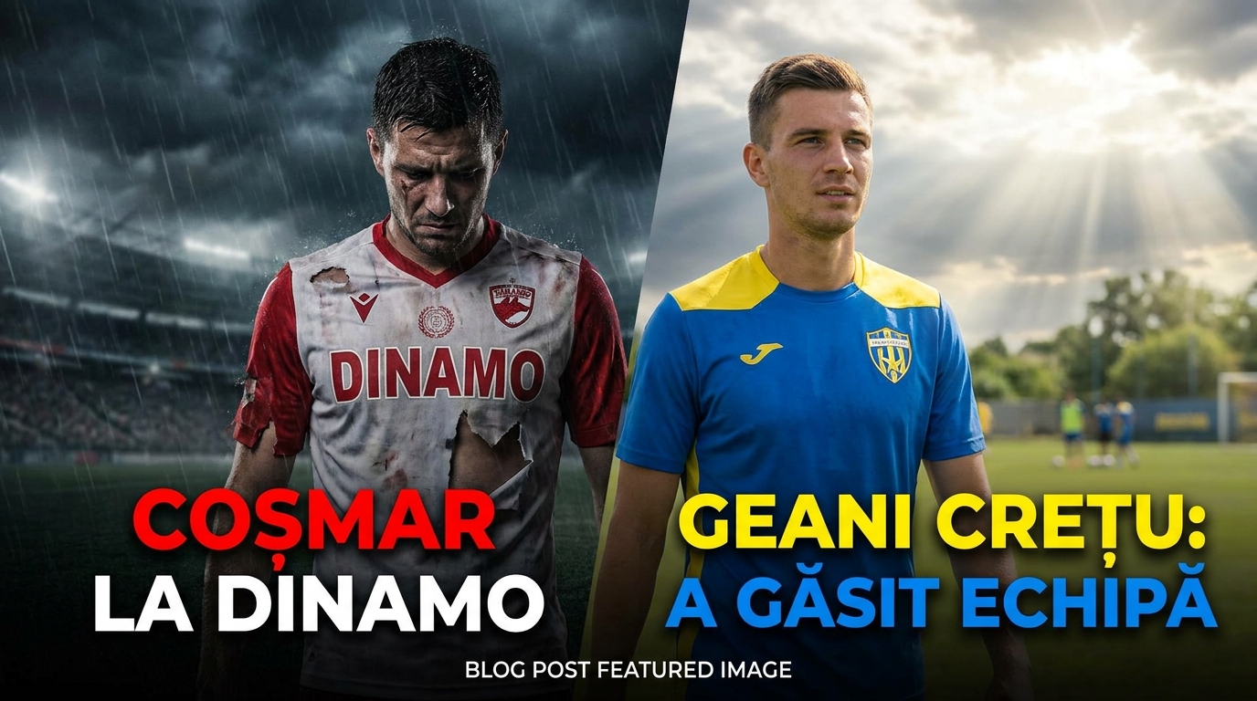Geani Crețu Dinamo illustration for Coșmar la Dinamo: Un fost jucător, aproape de renunțare, și-a găsit echipă.