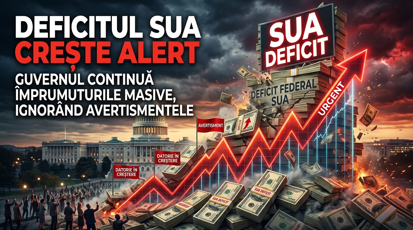 deficit federal SUA illustration for Deficitul SUA crește alert: Guvernul continuă împrumuturile masive ignorând avertismente