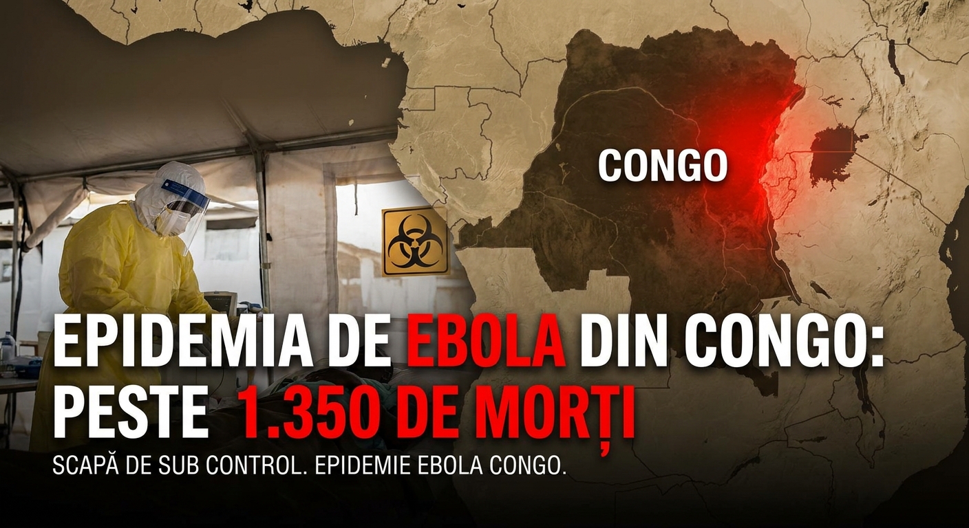 epidemie Ebola Congo illustration for Epidemia de Ebola din Congo scapă de sub control: Peste 1.350 de morți.