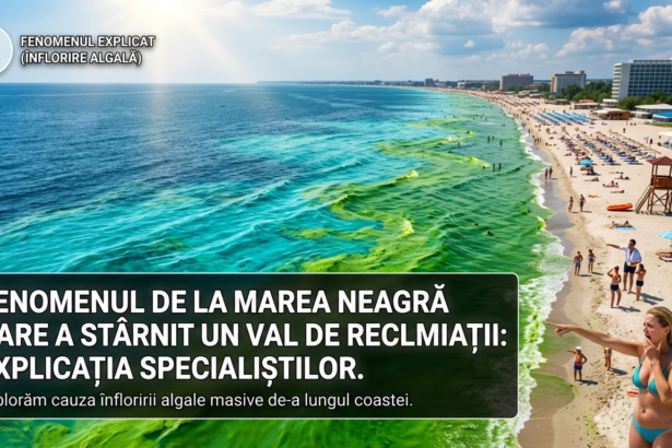 înflorire algală Marea Neagră illustration for Fenomenul de la Marea Neagră care a stârnit un val de reclamații: Explicația s