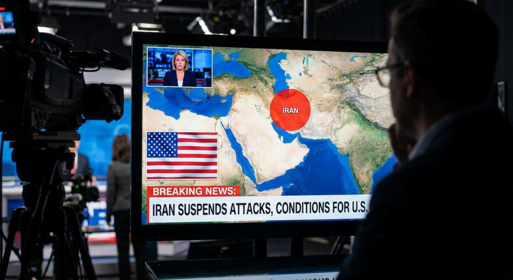 atacuri Iran SUA illustration for Iranul suspendă atacurile: Condiția pusă SUA pentru a opri bombardamentele.