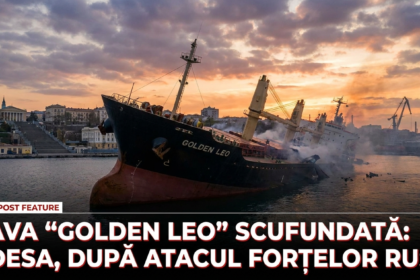 nava golden leo scufundată illustration for Nava „Golden Leo” s-a scufundat la Odesa, după un atac al forțelor ruse.