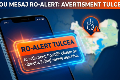 mesaj RO-Alert Tulcea illustration for Nou mesaj RO-Alert în Tulcea: Avertisment privind posibila cădere de obiecte.