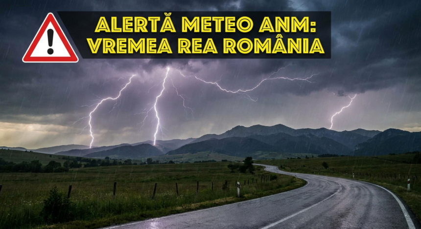 vremea rea românia illustration for Ploile și vijeliile se întorc în România: Alertă meteo ANM.
