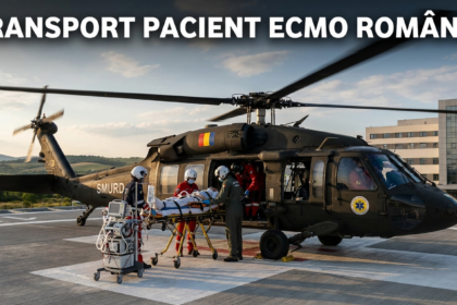 transport pacient ECMO România illustration for Premieră medicală în România: Tânără pe ECMO, transportată cu un elicopter Bl
