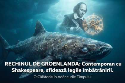 rechin de Groenlanda illustration for Rechinul de Groenlanda: Contemporan cu Shakespeare, sfidează legile îmbătrânirii.