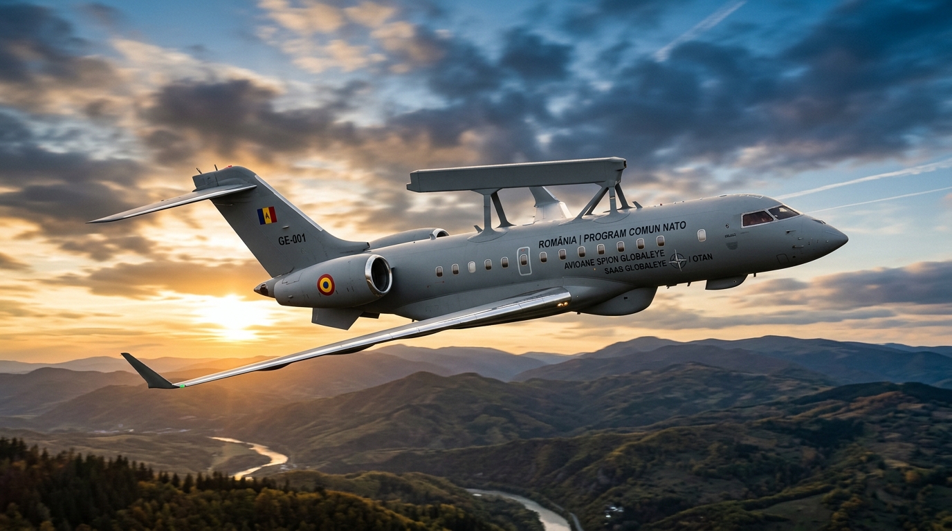 avioane de spionaj illustration for România cumpără avioane spion Saab GlobalEye într-un program comun NATO.