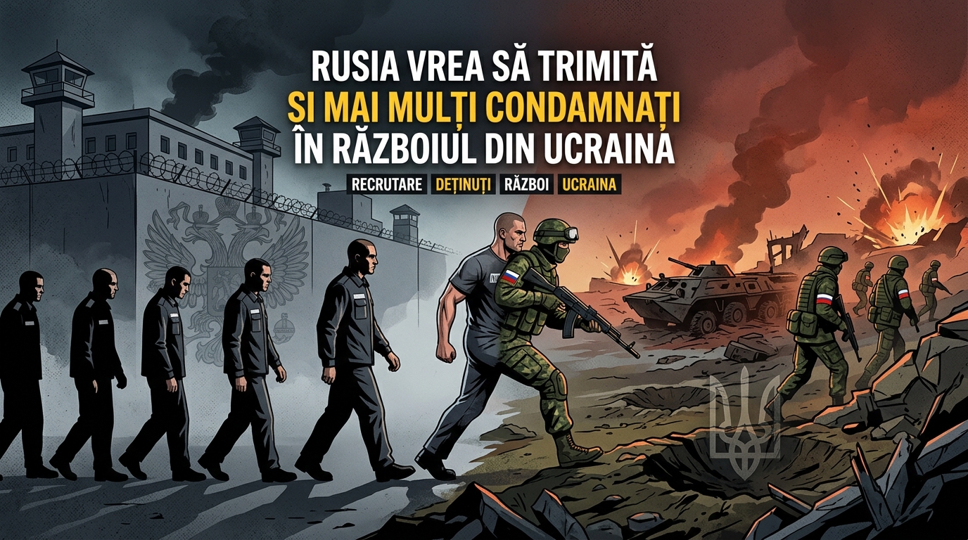 recrutare deținuți război Ucraina illustration for Rusia vrea să trimită și mai mulți condamnați în războiul din Uc