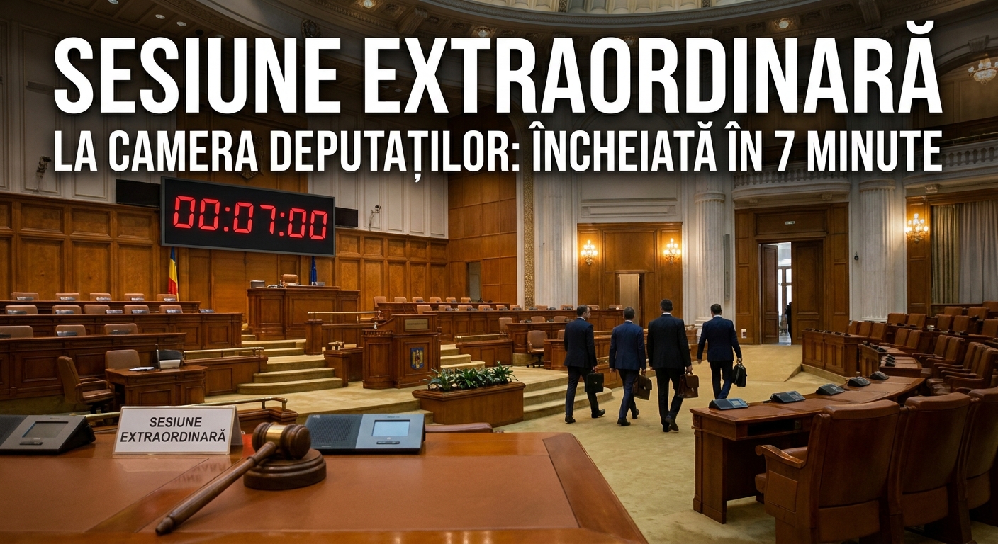 ședință Camera Deputaților illustration for Sesiune extraordinară la Camera Deputaților, încheiată după doar șapte