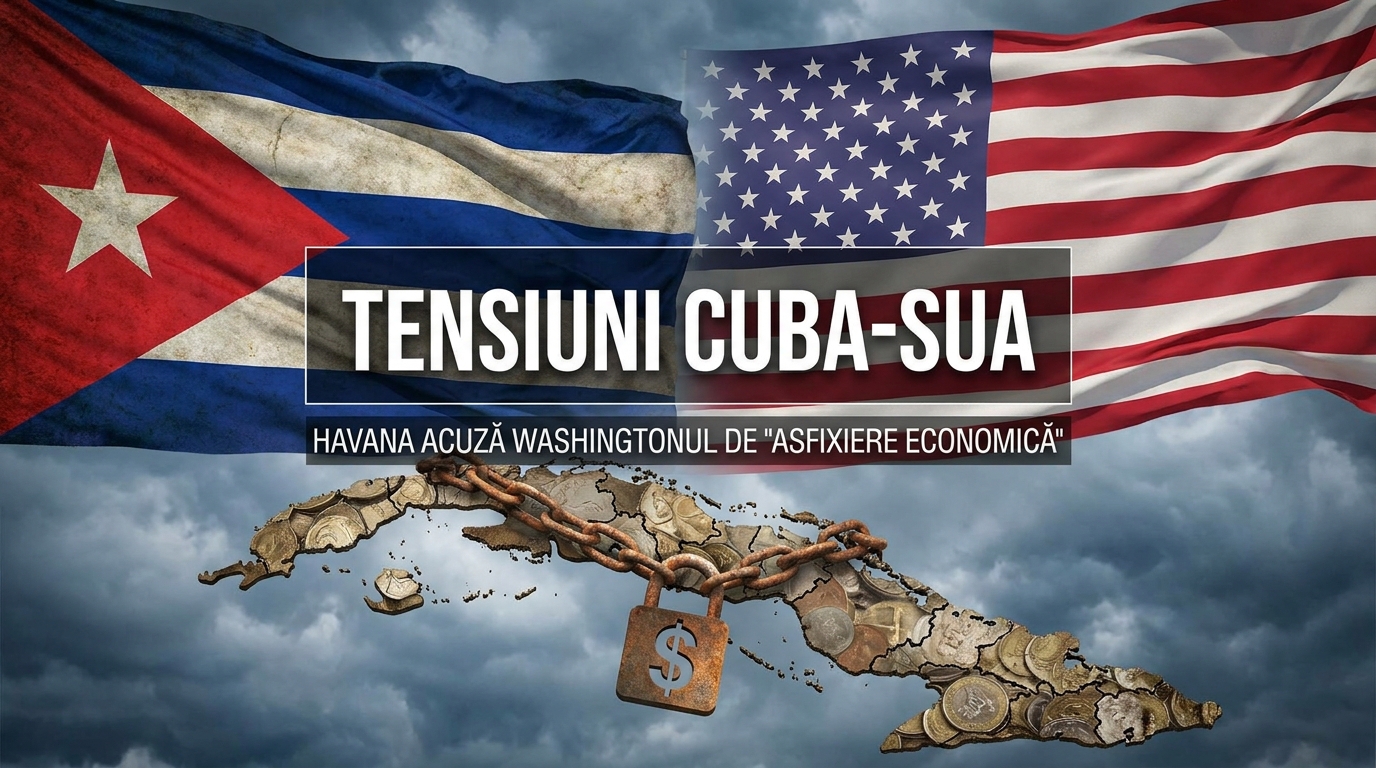 Tensiuni Cuba Statele Unite illustration for Tensiuni Cuba-SUA: Havana acuză Washingtonul de „asfixiere economică”.
