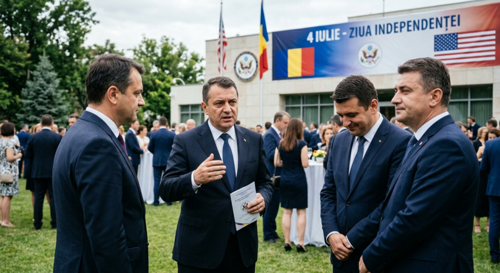 ipocrizie clasa politică illustration for Ziua Independenței la Ambasada SUA: Regalul de ipocrizie al oficialilor români.