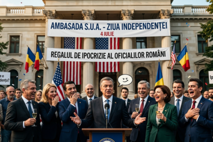 ipocrizie clasa politică illustration for Ziua Independenței la Ambasada SUA: Regalul de ipocrizie al oficialilor români.
