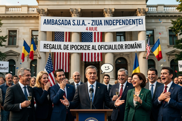 ipocrizie clasa politică illustration for Ziua Independenței la Ambasada SUA: Regalul de ipocrizie al oficialilor români.