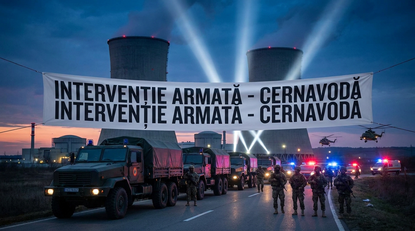 intervenție armată Cernavodă illustration for Armata Română intervine în criza energetică pentru a salva reactorul de la Cern