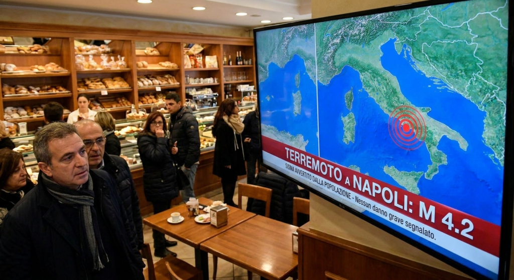cutremur la Napoli illustration for Cutremur puternic în Italia: Seism de 4.2 grade resimțit la Napoli.