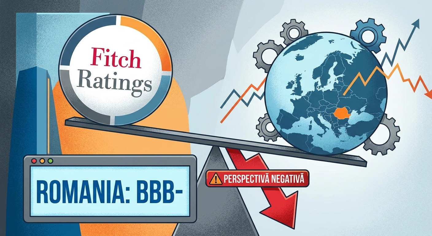 rating de țară România illustration for Fitch menține ratingul României la BBB-, dar avertizează asupra perspectivei negative